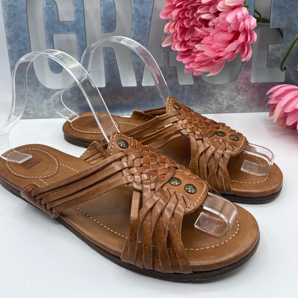Frye Brown Leather Sandals